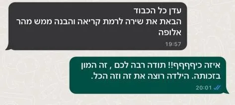 צילום מסך של הודעת המלצה מלקוח/ה (11 מתוך 13)